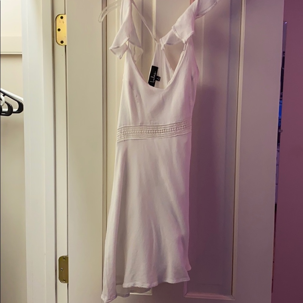 Lulus size S white dress with patterned middle